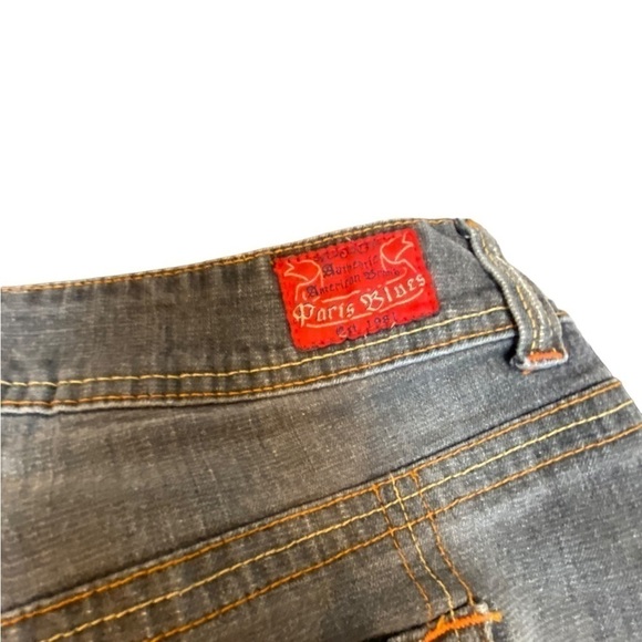 Paris Blue Distressed Ultra Mini Skirt Size 7 - Picture 13 of 13